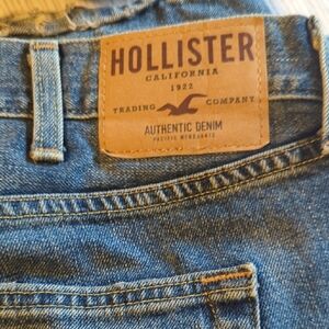 Hollister Blue Men's ripped Bootcut Jeans 38x34